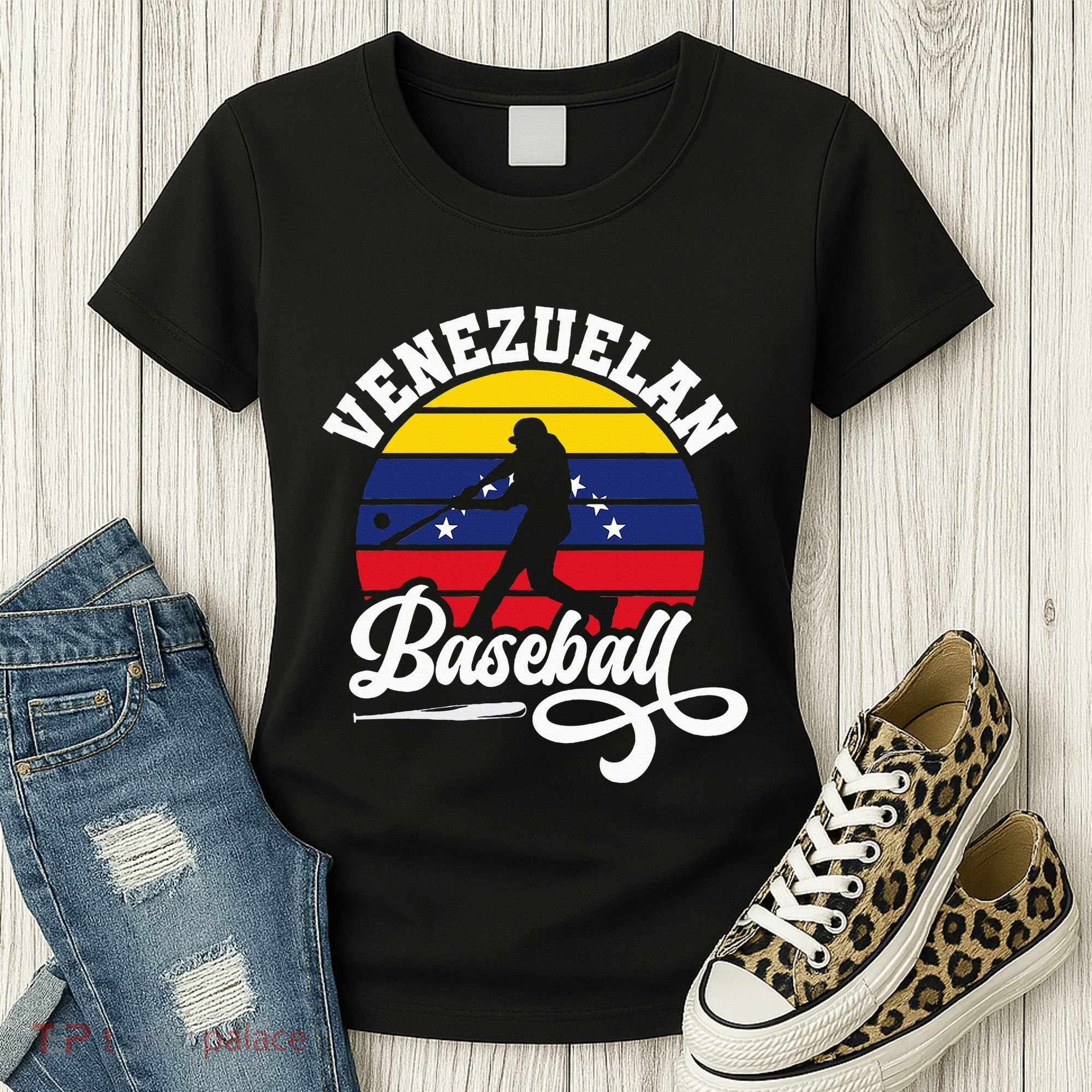 Venezuela Pride Roots Baseball Player Retro Softball Women's T-Shirt