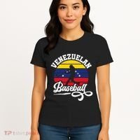 Venezuela Pride Roots Baseball Player Retro Softball Women's T-Shirt thumb 4