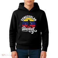 Venezuela Pride Roots Baseball Player Retro Softball Kids Hoodie thumb 4
