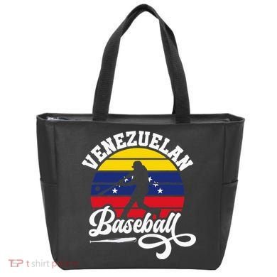 Venezuela Pride Roots Baseball Player Retro Softball Tote Bag