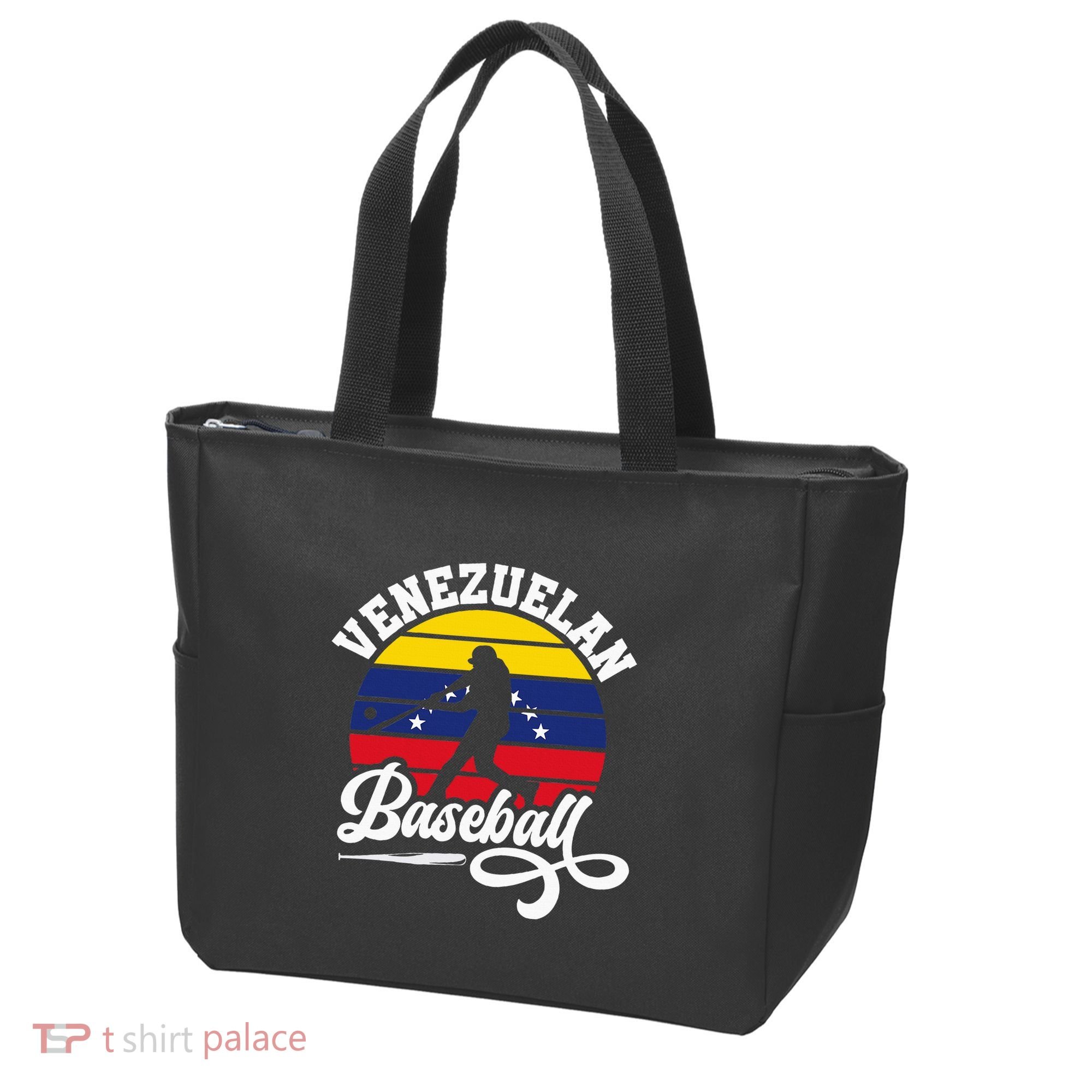 Venezuela Pride Roots Baseball Player Retro Softball Tote Bag