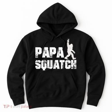 Vintage Papa Squatch Dad Sasquatch Bigfoot Fathers Day Hoodie