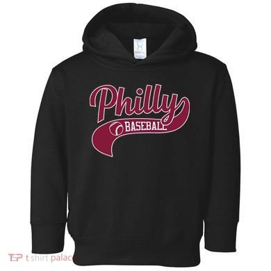 Vintage Philly Swoosh Retro Philadelphia Baseball Toddler Hoodie