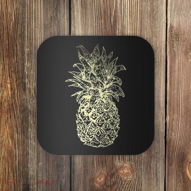 Vintage Pineapple Summer Vacation Graphic Coaster