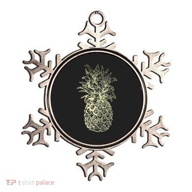 Vintage Pineapple Summer Vacation Graphic Ornament