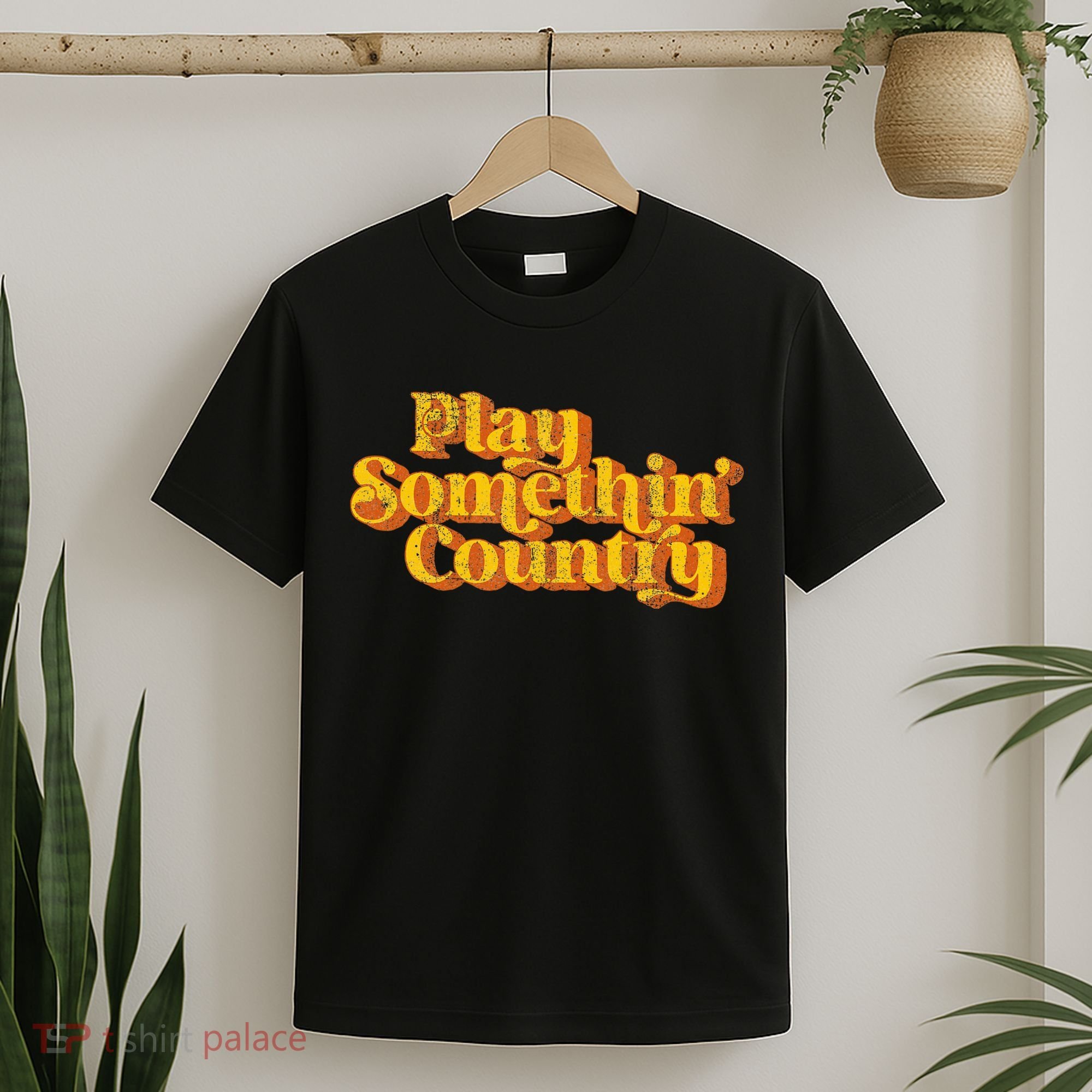 Vintage Play Something Country Music Saying Funny Retro 70S T-Shirt