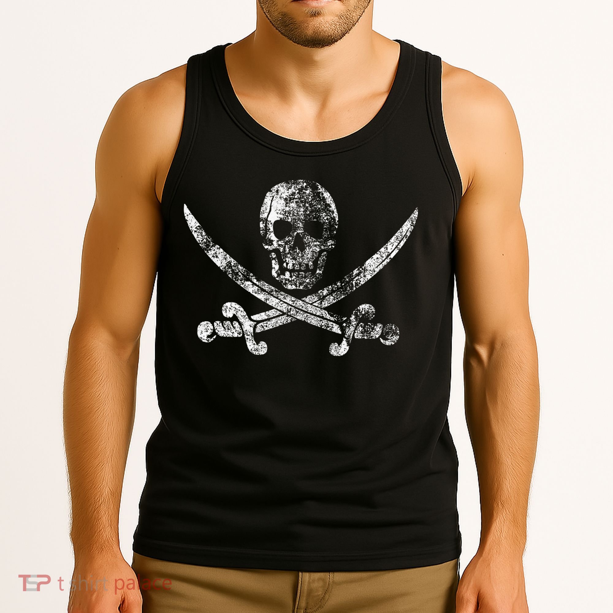 Vintage Pirate Skull Tank Top