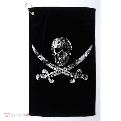 Vintage Pirate Skull Golf Towel