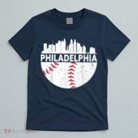 Vintage Philadelphia Skyline Baseball Retro Philly Cityscap T-Shirt thumb 5