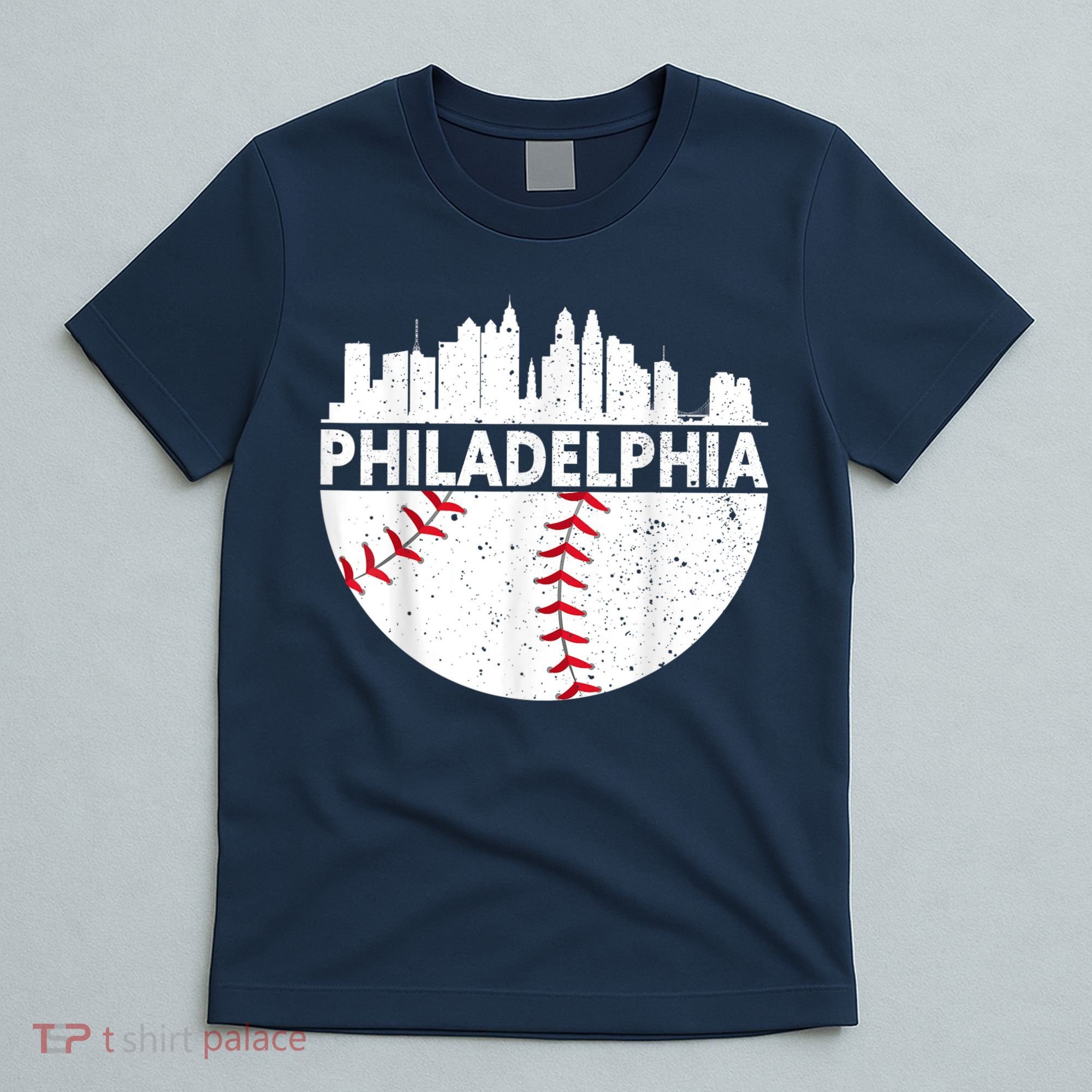 Vintage Philadelphia Skyline Baseball Retro Philly Cityscap T-Shirt