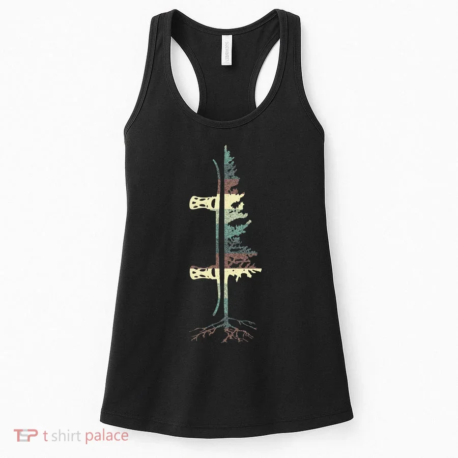 Vintage Pine Snowboard Snowboarding Women's Tank Top