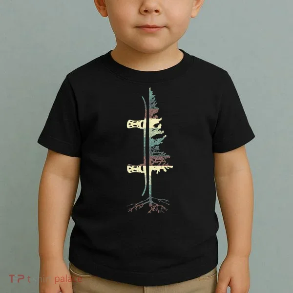 Vintage Pine Snowboard Snowboarding Toddler T-Shirt