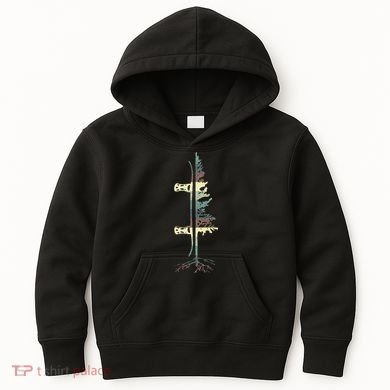 Vintage Pine Snowboard Snowboarding Kids Hoodie