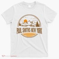 Vintage Paul Smiths New York Mountain Hiking Souvenir Print T-Shirt thumb 0