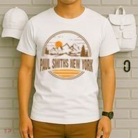 Vintage Paul Smiths New York Mountain Hiking Souvenir Print T-Shirt thumb 6