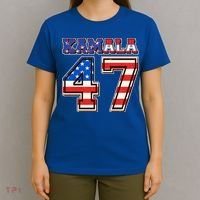Vintage Patriotic Sporty Kamala Harris 47 T-Shirt thumb 4