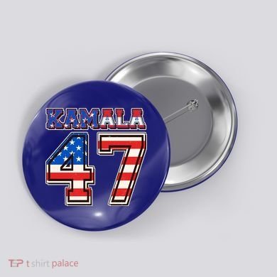 Vintage Patriotic Sporty Kamala Harris 47 Button