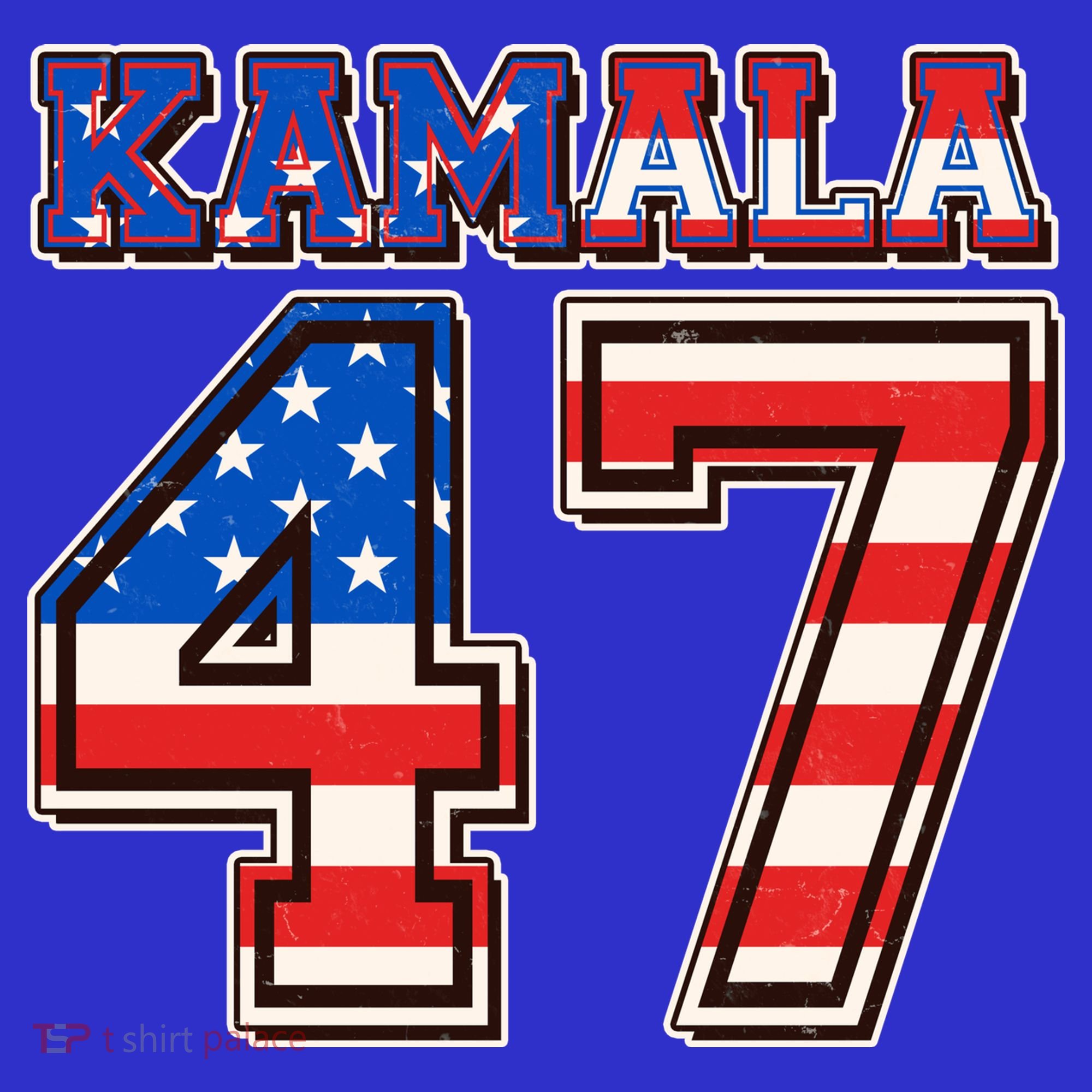 Vintage Patriotic Sporty Kamala Harris 47 Kids Long Sleeve Shirt