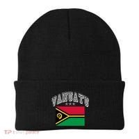 Vanuatu Patriotic Throwback Flag Souvenir Gift Beanie thumb 0