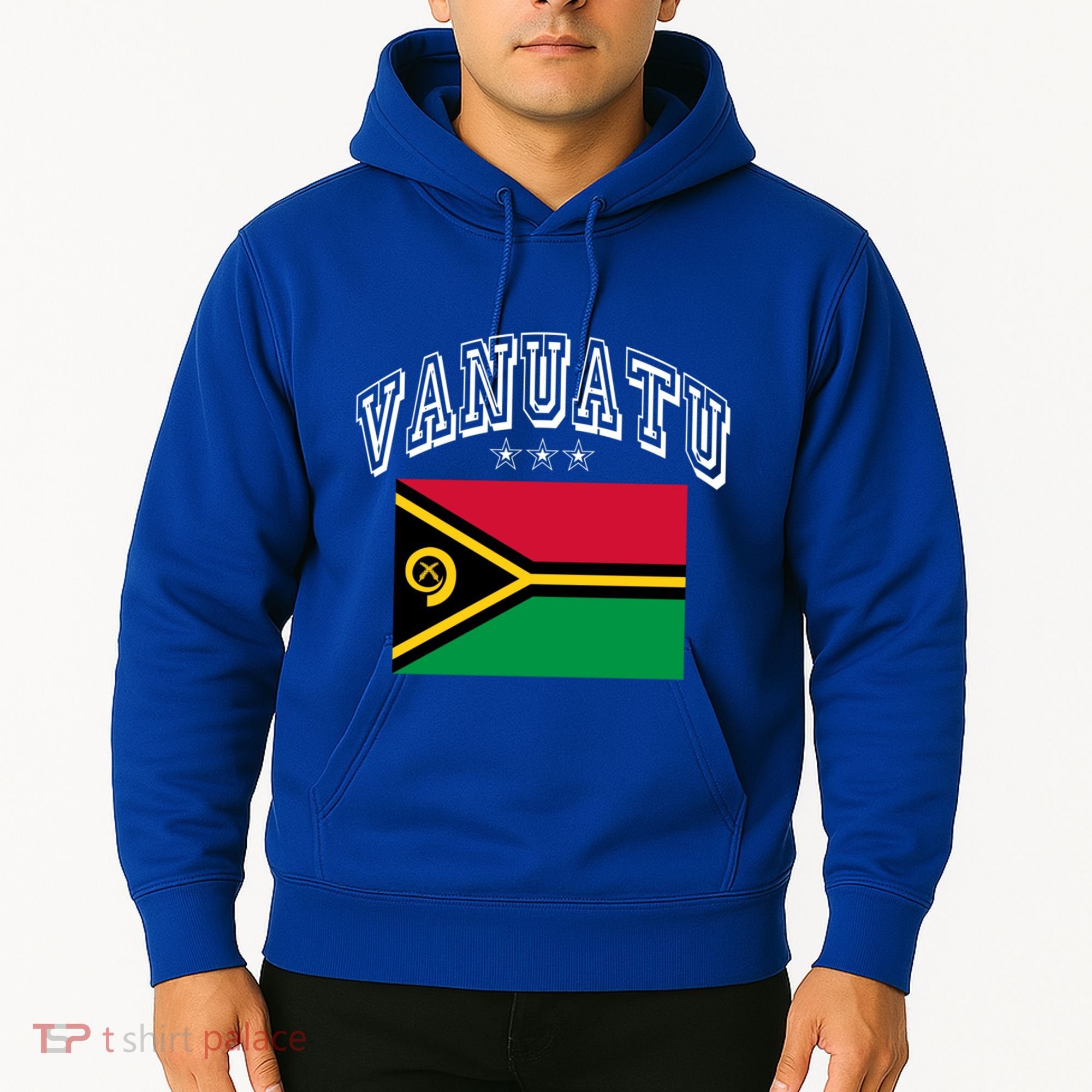Vanuatu Patriotic Throwback Flag Souvenir Gift Hoodie