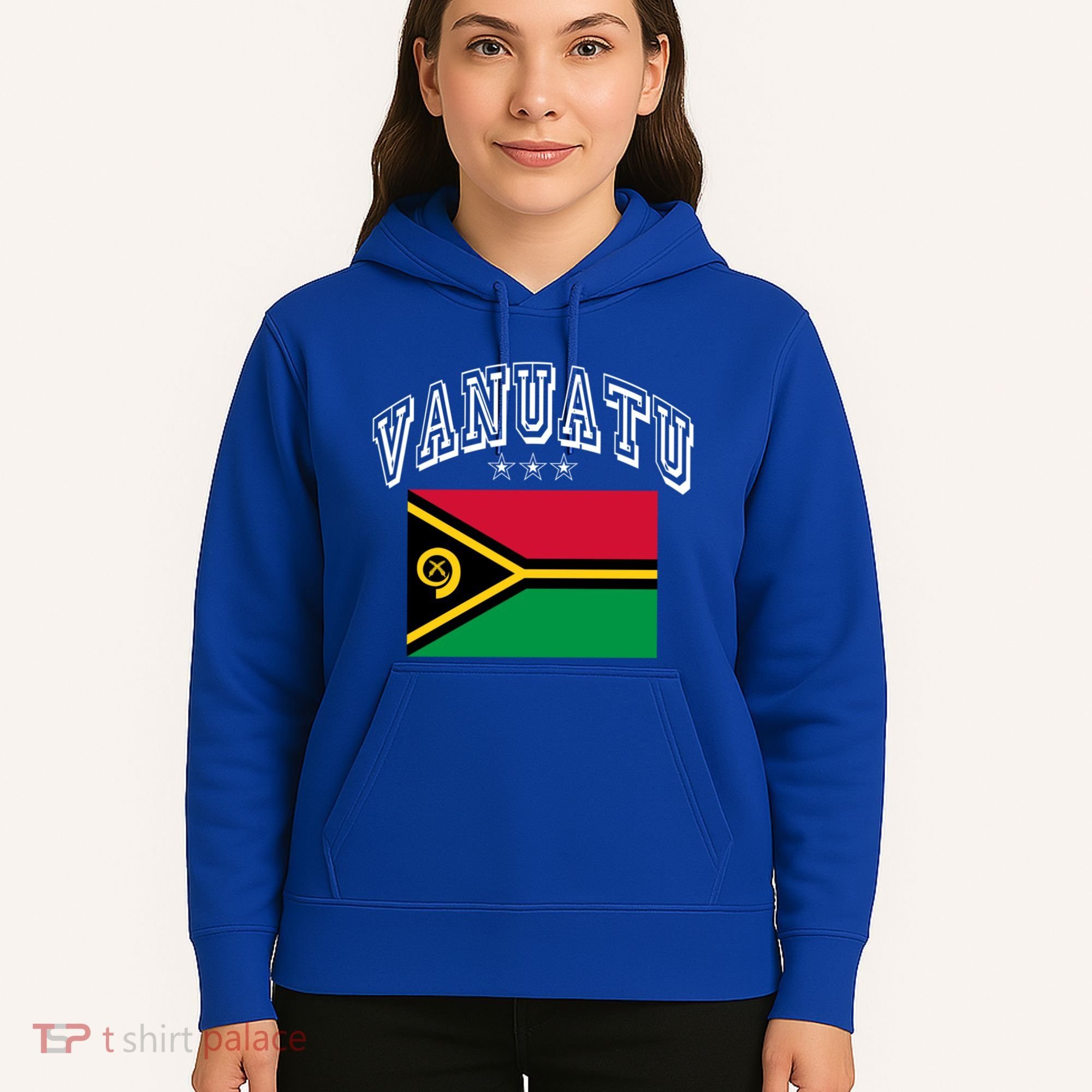 Vanuatu Patriotic Throwback Flag Souvenir Gift Hoodie