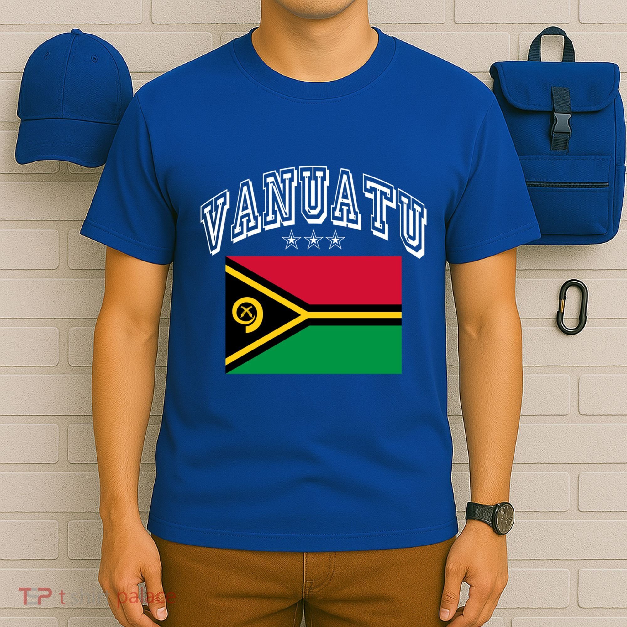 Vanuatu Patriotic Throwback Flag Souvenir Gift T-Shirt