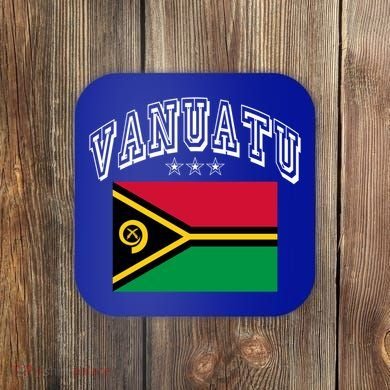 Vanuatu Patriotic Throwback Flag Souvenir Gift Coaster
