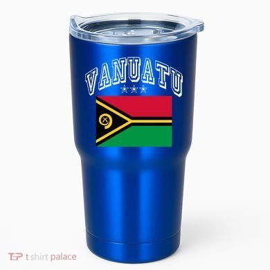 Vanuatu Patriotic Throwback Flag Souvenir Gift Tumbler