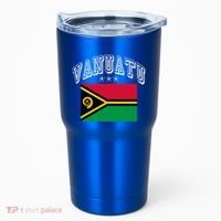 Vanuatu Patriotic Throwback Flag Souvenir Gift Tumbler thumb 0