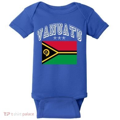 Vanuatu Patriotic Throwback Flag Souvenir Gift Baby Bodysuit