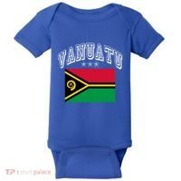 Vanuatu Patriotic Throwback Flag Souvenir Gift Baby Bodysuit thumb 0
