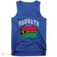 Vanuatu Patriotic Throwback Flag Souvenir Gift Tank Top thumb 0