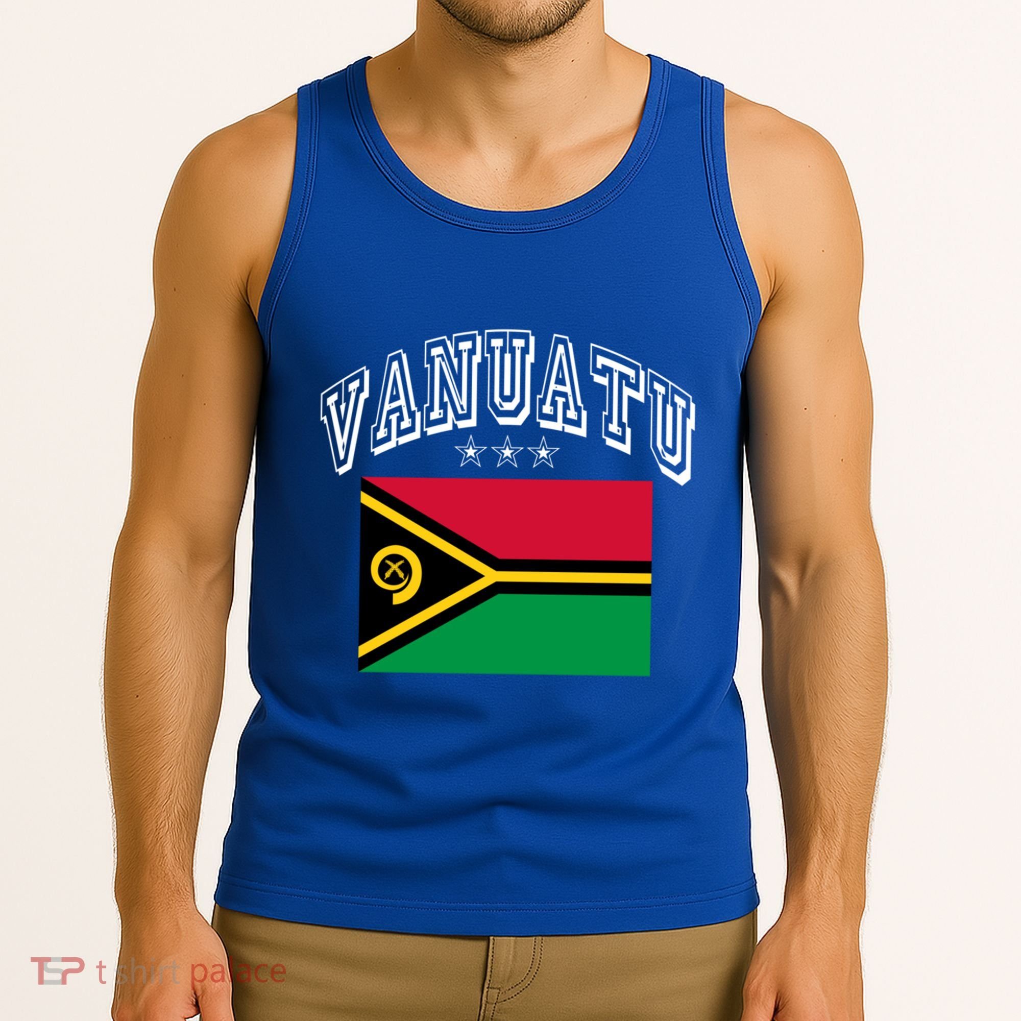 Vanuatu Patriotic Throwback Flag Souvenir Gift Tank Top