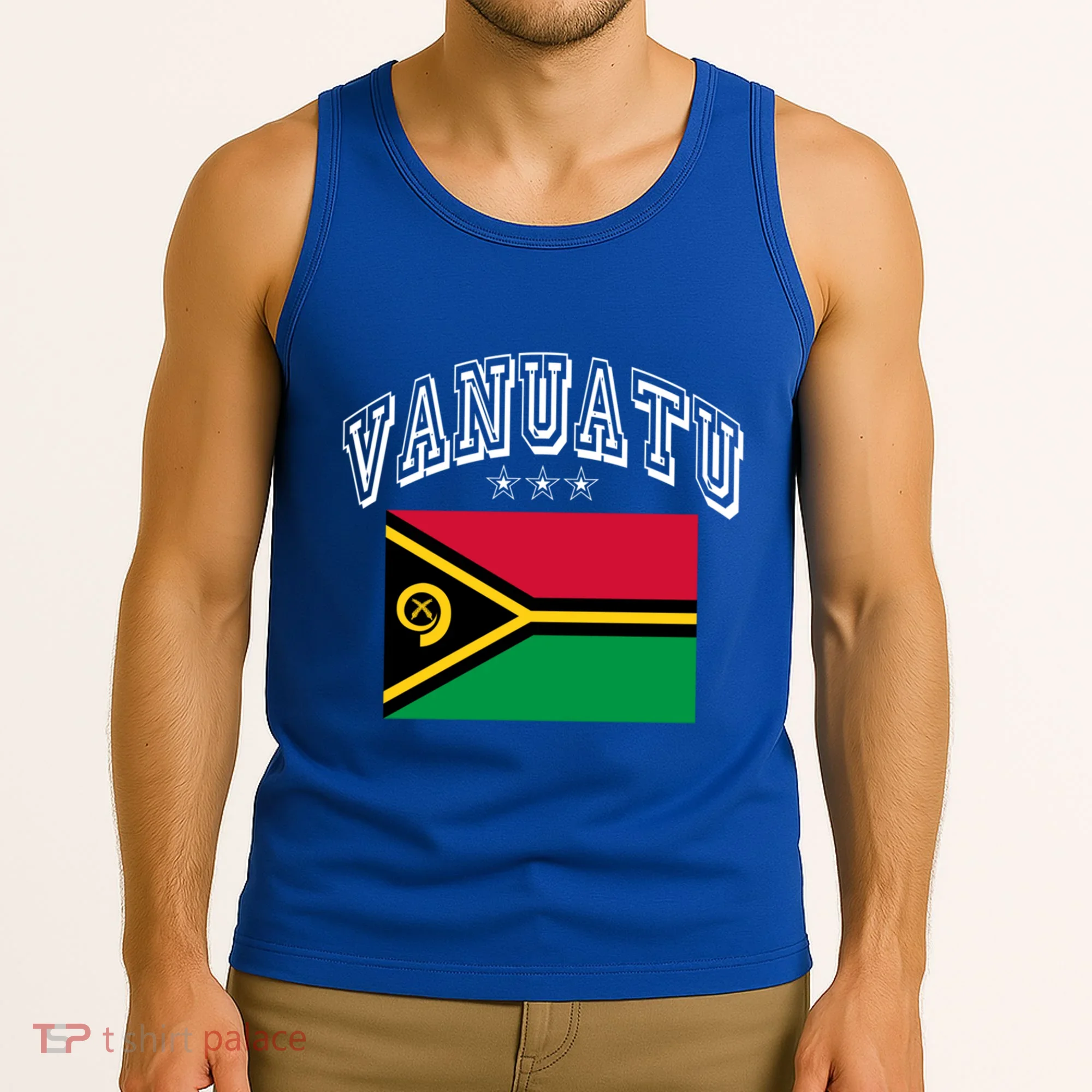 Vanuatu Patriotic Throwback Flag Souvenir Gift Tank Top