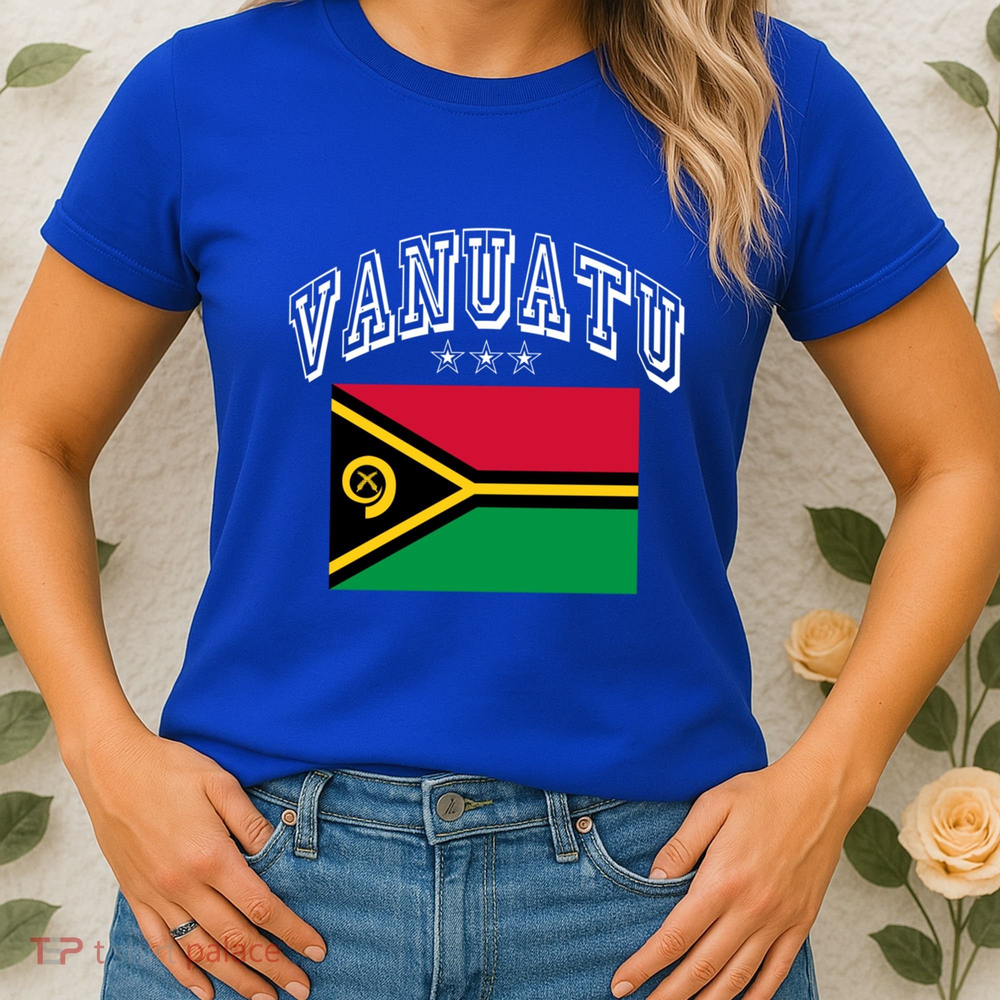 Vanuatu Patriotic Throwback Flag Souvenir Gift Women's T-Shirt
