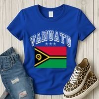 Vanuatu Patriotic Throwback Flag Souvenir Gift Women's T-Shirt thumb 3