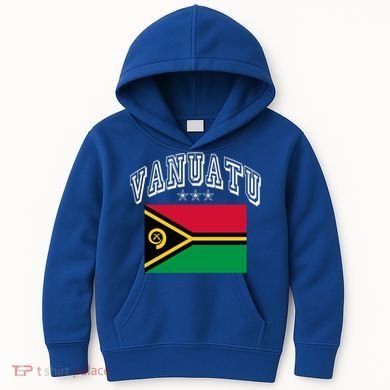 Vanuatu Patriotic Throwback Flag Souvenir Gift Kids Hoodie
