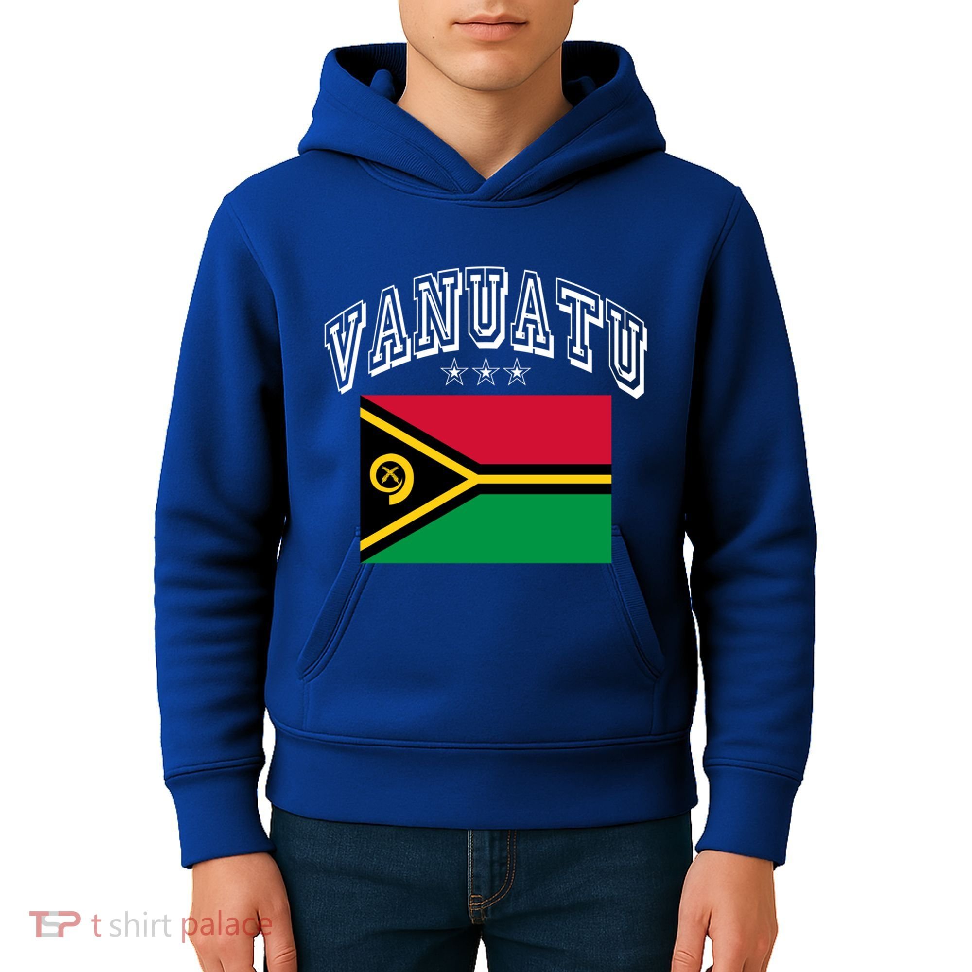 Vanuatu Patriotic Throwback Flag Souvenir Gift Kids Hoodie