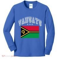 Vanuatu Patriotic Throwback Flag Souvenir Gift Kids Long Sleeve Shirt thumb 0