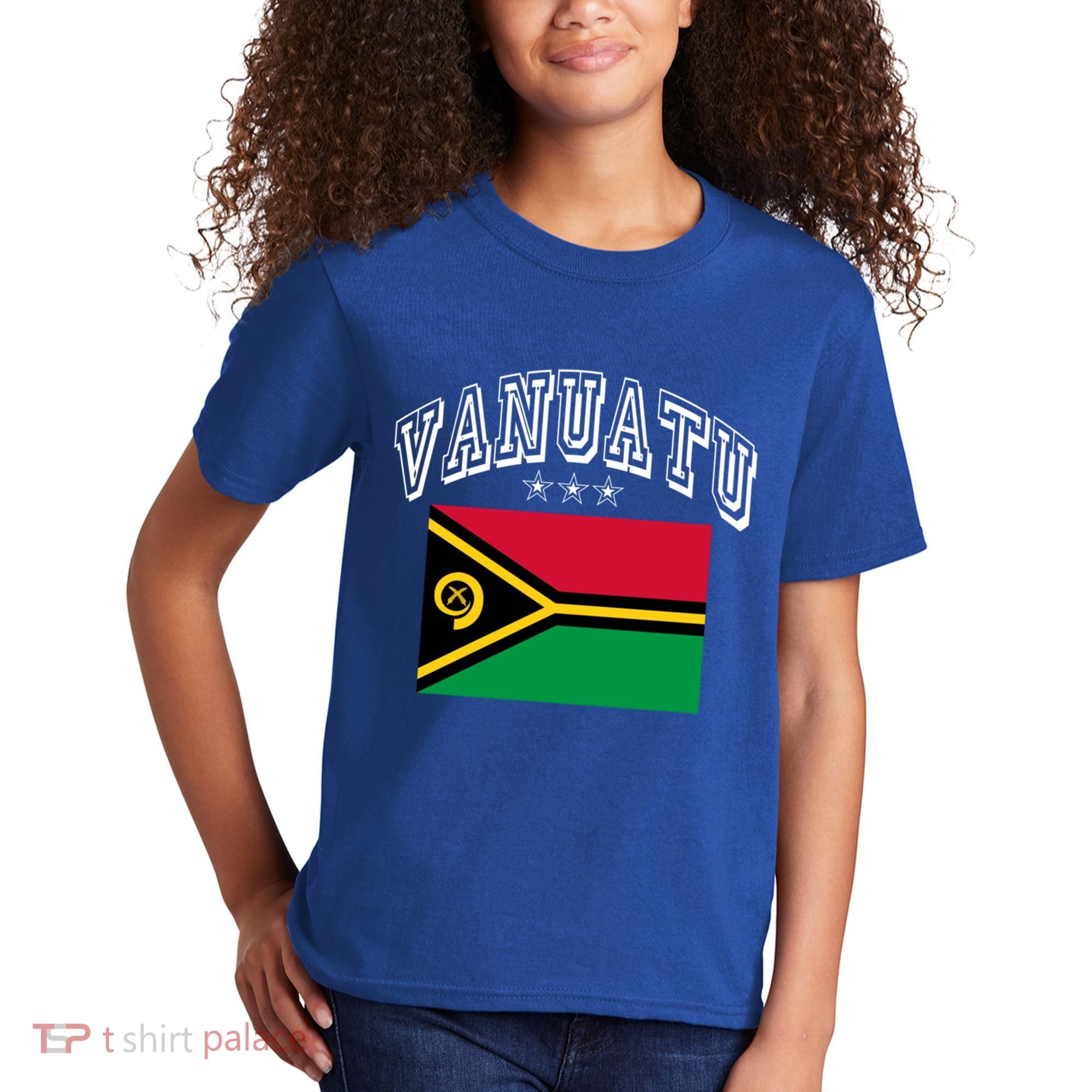 Vanuatu Patriotic Throwback Flag Souvenir Gift Kids T-Shirt