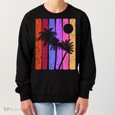Vintage Palm Tree Retro Summer Vacation Beach Women's Sweatshirt