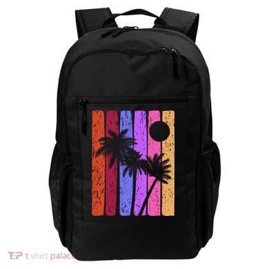 Vintage Palm Tree Retro Summer Vacation Beach Backpack