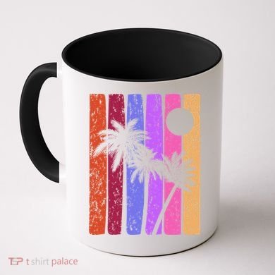 Vintage Palm Tree Retro Summer Vacation Beach Coffee Mug