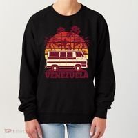 Venezuela Palm Tree Sunset Retro Women's Sweatshirt thumb 0