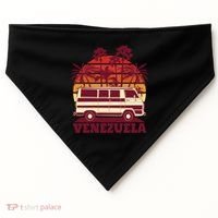 Venezuela Palm Tree Sunset Retro USA-Made Doggie Bandana thumb 0