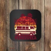 Venezuela Palm Tree Sunset Retro Coaster thumb 0
