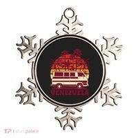 Venezuela Palm Tree Sunset Retro Ornament thumb 0