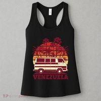 Venezuela Palm Tree Sunset Retro Women's Tank Top thumb 3