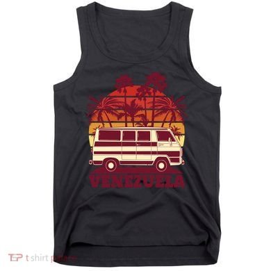 Venezuela Palm Tree Sunset Retro Tank Top