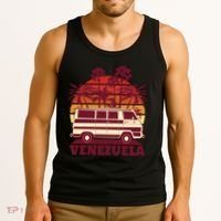 Venezuela Palm Tree Sunset Retro Tank Top thumb 3